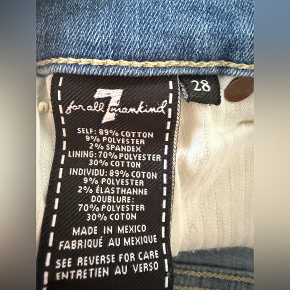 7 For All Mankind Light Blue Jean Shorts - Picture 8 of 9